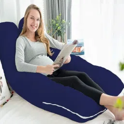 U Shape pregnancy pillow cotton | comfort maternity pillow for women Polyester Fibre Solid Pregnancy Pillow Pack of 1-image-0
