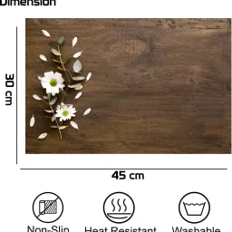 revexo Rectangular Pack of 6 Table Placemat image 2