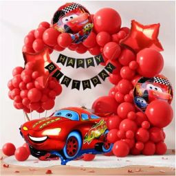 Solid Car Theme Foil Balloons Kit - 58 PCS for Boys Party Birthday Decoration-image-10