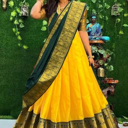 Self Design Semi Stitched Lehenga Choli-image-5