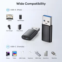 VOOCME USB A to USB C Adapter Type C to USB Adapter USB to USB -C Adapter HDMI Connector image 2