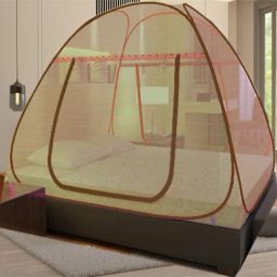 Polyester Infants Washable YELLOW mosquito net queen size bed 5x6.5 folding machardani single bed machard Mosquito Net-6