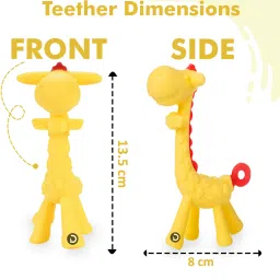 dakos Teether,soother for new born Giraffe Shaped,Yellow Teether image 4