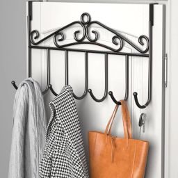 Over the Door Metal Hook Hanger – 7 Hooks (Black) Door Hanger-image-80