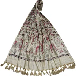Cotton Silk Printed White Women Dupatta-image-63