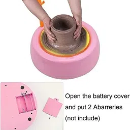 fun express Pottery Wheel Clay Pot Making Machine Game with Colors and Stencils image 5