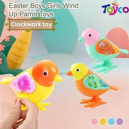 toyco Wind Up Key Operated Jumping Bird Toys Set for Kid with 360 degree Rotating Head image 5