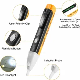 htc AC-II Non-Contact Voltage Detector With Flash Light(90V AC TO 1000V AC) Digital Voltage Tester image 2