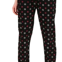 Women Printed Black Track Pants-image-55