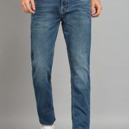 Men Skinny Mid Rise Blue Jeans-image-98