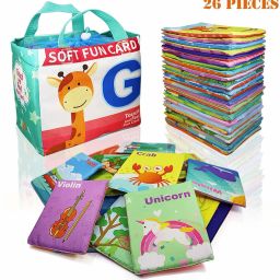 Soft Early Eductaional Alphabet Cards & Cloth Storage Bag for Kids-image-18