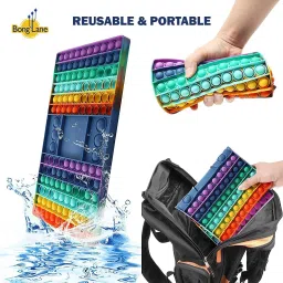 magicwand 2-in-1 Silicone Water-Proof Jumbo Size Popit Ludo with Dice for Kids & Toddlers (Pack of 1 Ludo) image 4