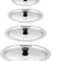 Steel lids with Knobs, Set of 4 Medium (Size 1-18.5cm, 2-21cm, 3-24cm, 4-26.5cm) 7.3 inch, 8.3 inch, 9.4 inch, 10.4 inch Lid Set, Pack of 4-image-2