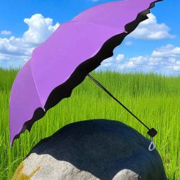 Travel Compact Magic Umbrella 3 Fold Umbrella for Girls, Women_9086 Umbrella-image-92