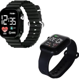 Smart Watch Digital Watch - For Men & Women Pack Of 2 Smart Desing LED Display KIds Watch For Boys & Girls-image-33