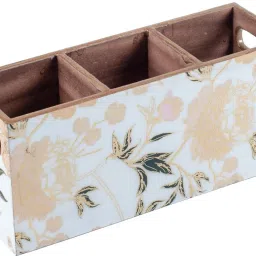 Engineered Wood Cutlery Holder For Dining Table Utensils For Kitchen(23x10x9cm) Wooden Cutlery Set-image-3