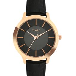 Timex Women Brass Dial & Leather Straps Analogue Watch TWEL99SMU06-56