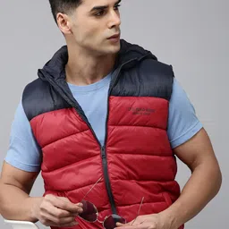 U.S. Polo Assn. Colourblocked Sleeveless Puffer Jacket-56