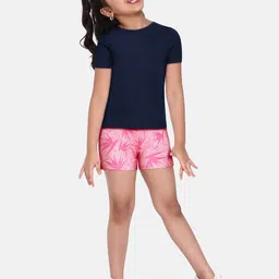 Allen Solly Junior Girls Pink Floral Printed Shorts-image-58