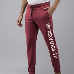 U.S. Polo Assn. Men Brand Logo Printed Mid Rise Jogger-picture-1
