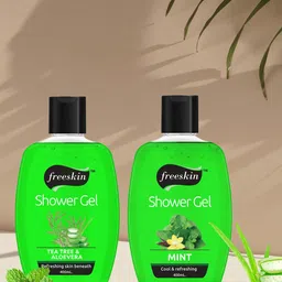 Freeskin Unisex Pack of 2 Tea Tree & Mint Shower Gel 400 ml-8
