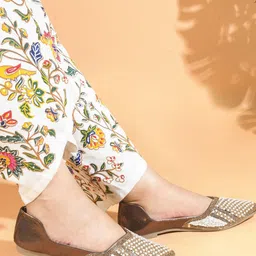 TRYME Women Printed Ethnic Open Toe Flats with Bows-image-61