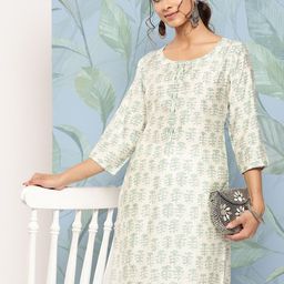 Libas Women Floral Motifs Printed Thread Work Kurta-picture-42