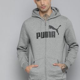 Puma Men Brand Logo Printed Regular Fit Hooded Sporty Jacket-image-89