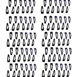 CHRONEX Set Of 24 Black Solid Small Size Hair Clips-57