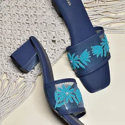 SHRIVAS BY ARCHITA MEHTA Embellished Open Toe Block Heels-32