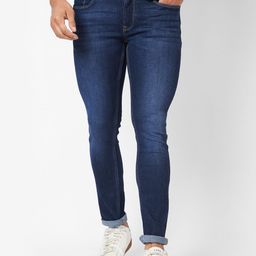 SPYKAR Men Slim Fit Low-Rise Light Fade Stretchable Jeans-image-63