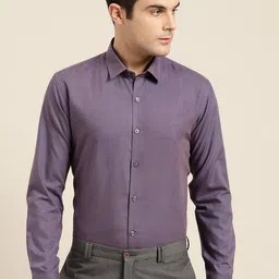SOJANYA Men Purple Classic Regular Fit Solid Formal Shirt-image-37