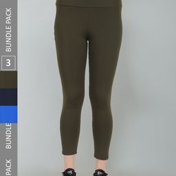 N-Gal Women Pack Of 3 Printed Ankle Length Training Tights-picture-7