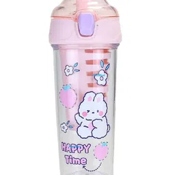 YK Pink Cartoon Printed Leakproof Water Bottle- 520 ml-11