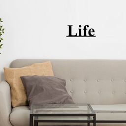 eCraftIndia "Life" Black Engineered Wood Wall Art Cutout, Ready to Hang Home Decor-image-33