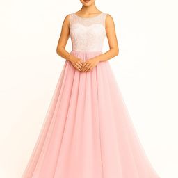 TILISM Embellished Net Fit & Flare Maxi Dress-8