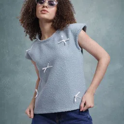 The Roadster Lifestyle Co. Woollen Pullover with Bow Detail-32