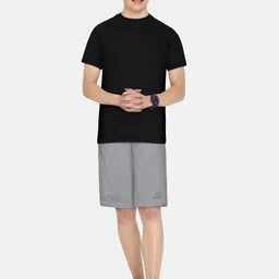 Tommy Hilfiger Boys Grey Solid Regular Fit Shorts-image-82
