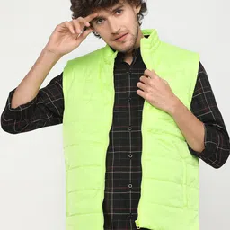 HIGHLANDER Men Green Colourblocked Padded Jacket-27