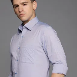 Raymond Self Design Slim Fit Pure Cotton Formal Shirt-image-38