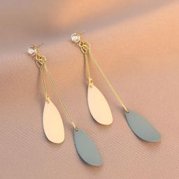 MYKI Gold-Plated Contemporary Drop Earrings-19