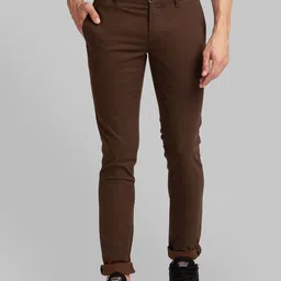 Parx Men Brown Slim Fit Casual Mid-Rise  Trousers-image-81