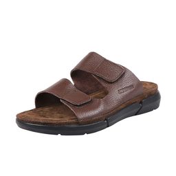 Hidesign Men Brown & Black Leather Comfort Sandals-image-70
