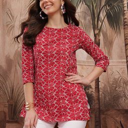 Sangria Floral Embroidered Kurta-picture-25