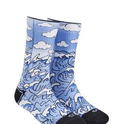Dynamocks Unisex Blue Printed Calf-Length Socks-49