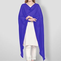 Dupatta Bazaar Blue Solid Dupatta-picture-40