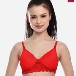 FIMS Pack of 2 Red & Purple Bra Lightly Padded-picture-32