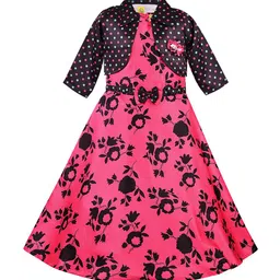 Wish Karo Girls Pink Printed Maxi Dress-picture-22