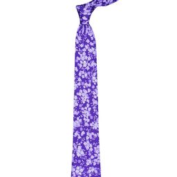 Tossido Men Purple Floral Printed Necktie-image-74
