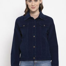 Gipsy Women Blue Solid Denim Jacket-image-97